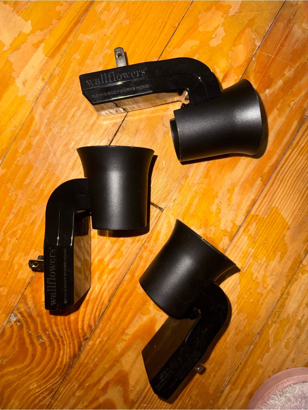 Bath & Body Works Matte Black Wallflowers Plug-In Holders (Set of 3)